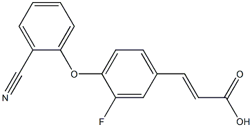 3-[4-(2-cyanophenoxy)-3-fluorophenyl]prop-2-enoic acid,,结构式