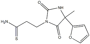 3-[4-(2-furyl)-4-methyl-2,5-dioxoimidazolidin-1-yl]propanethioamide|