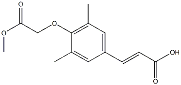 3-[4-(2-methoxy-2-oxoethoxy)-3,5-dimethylphenyl]prop-2-enoic acid,,结构式