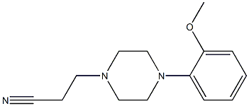 1-(2-シアノエチル)-4-(2-メトキシフェニル)ピペラジン 化学構造式