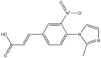 3-[4-(2-methyl-1H-imidazol-1-yl)-3-nitrophenyl]prop-2-enoic acid 化学構造式