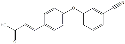 3-[4-(3-cyanophenoxy)phenyl]prop-2-enoic acid 化学構造式