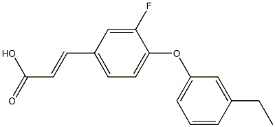 3-[4-(3-ethylphenoxy)-3-fluorophenyl]prop-2-enoic acid,,结构式