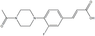 3-[4-(4-acetylpiperazin-1-yl)-3-fluorophenyl]prop-2-enoic acid Structure