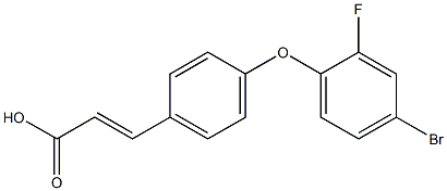 3-[4-(4-bromo-2-fluorophenoxy)phenyl]prop-2-enoic acid 结构式