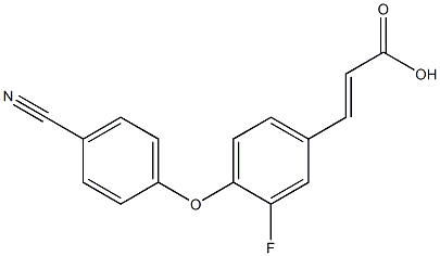 3-[4-(4-cyanophenoxy)-3-fluorophenyl]prop-2-enoic acid,,结构式