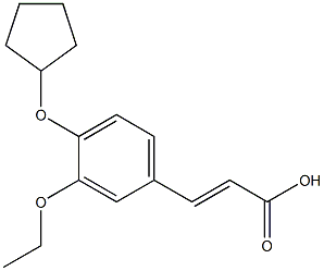 3-[4-(cyclopentyloxy)-3-ethoxyphenyl]prop-2-enoic acid,,结构式