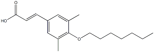 3-[4-(heptyloxy)-3,5-dimethylphenyl]prop-2-enoic acid Struktur