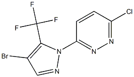 3-[4-bromo-5-(trifluoromethyl)-1H-pyrazol-1-yl]-6-chloropyridazine Struktur