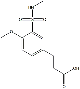 3-[4-methoxy-3-(methylsulfamoyl)phenyl]prop-2-enoic acid Structure