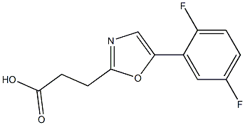 3-[5-(2,5-difluorophenyl)-1,3-oxazol-2-yl]propanoic acid,,结构式