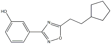 3-[5-(2-cyclopentylethyl)-1,2,4-oxadiazol-3-yl]phenol Structure