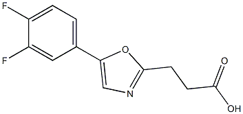 3-[5-(3,4-difluorophenyl)-1,3-oxazol-2-yl]propanoic acid 结构式