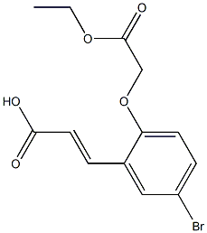 3-[5-bromo-2-(2-ethoxy-2-oxoethoxy)phenyl]prop-2-enoic acid,,结构式