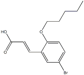 3-[5-bromo-2-(pentyloxy)phenyl]prop-2-enoic acid Struktur