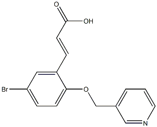 3-[5-bromo-2-(pyridin-3-ylmethoxy)phenyl]prop-2-enoic acid,,结构式