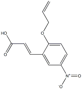 3-[5-nitro-2-(prop-2-en-1-yloxy)phenyl]prop-2-enoic acid 化学構造式