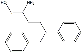 3-[benzyl(phenyl)amino]-N'-hydroxypropanimidamide Struktur