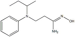 3-[butan-2-yl(phenyl)amino]-N'-hydroxypropanimidamide,,结构式