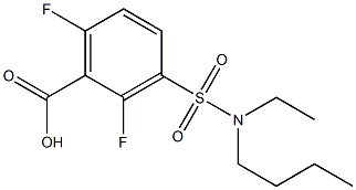 3-[butyl(ethyl)sulfamoyl]-2,6-difluorobenzoic acid Structure