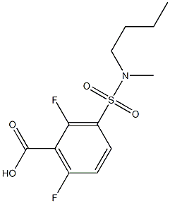 3-[butyl(methyl)sulfamoyl]-2,6-difluorobenzoic acid,,结构式