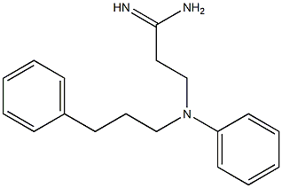 3-[phenyl(3-phenylpropyl)amino]propanimidamide Structure
