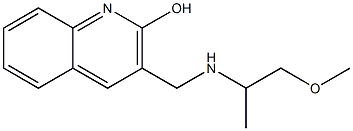 3-{[(1-methoxypropan-2-yl)amino]methyl}quinolin-2-ol,,结构式