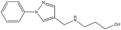 3-{[(1-phenyl-1H-pyrazol-4-yl)methyl]amino}propan-1-ol Struktur