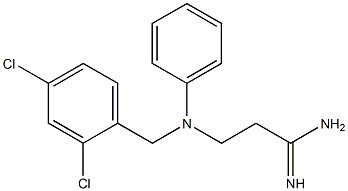 3-{[(2,4-dichlorophenyl)methyl](phenyl)amino}propanimidamide Struktur