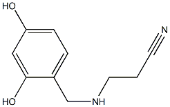 3-{[(2,4-dihydroxyphenyl)methyl]amino}propanenitrile,,结构式