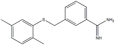 3-{[(2,5-dimethylphenyl)sulfanyl]methyl}benzene-1-carboximidamide,,结构式