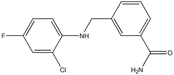  3-{[(2-chloro-4-fluorophenyl)amino]methyl}benzamide