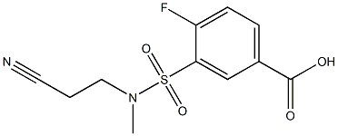 3-{[(2-cyanoethyl)(methyl)amino]sulfonyl}-4-fluorobenzoic acid,,结构式