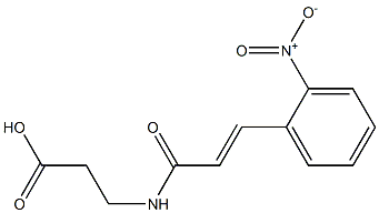 3-{[(2E)-3-(2-nitrophenyl)prop-2-enoyl]amino}propanoic acid Struktur