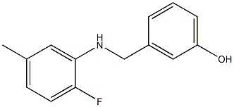 3-{[(2-fluoro-5-methylphenyl)amino]methyl}phenol 结构式