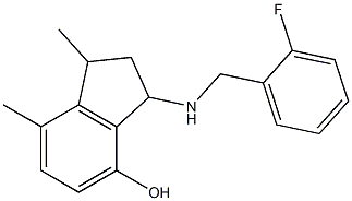 3-{[(2-fluorophenyl)methyl]amino}-1,7-dimethyl-2,3-dihydro-1H-inden-4-ol,,结构式