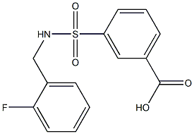 3-{[(2-fluorophenyl)methyl]sulfamoyl}benzoic acid 结构式