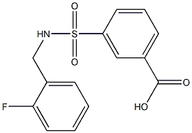 3-{[(2-fluorophenyl)methyl]sulfamoyl}benzoic acid 化学構造式