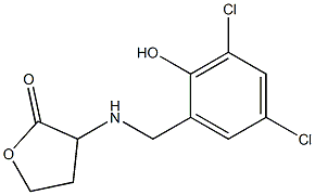 3-{[(3,5-dichloro-2-hydroxyphenyl)methyl]amino}oxolan-2-one 化学構造式