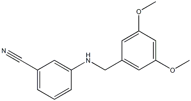 3-{[(3,5-dimethoxyphenyl)methyl]amino}benzonitrile Structure