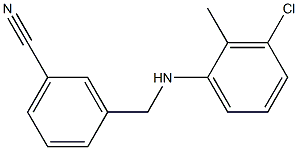 3-{[(3-chloro-2-methylphenyl)amino]methyl}benzonitrile Struktur