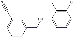 3-{[(3-chloro-2-methylphenyl)amino]methyl}benzonitrile Structure