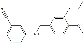 3-{[(3-ethoxy-4-methoxyphenyl)methyl]amino}benzonitrile Struktur