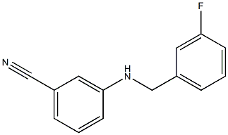 3-{[(3-fluorophenyl)methyl]amino}benzonitrile Structure