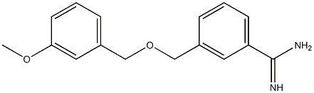 3-{[(3-methoxybenzyl)oxy]methyl}benzenecarboximidamide,,结构式