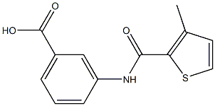 3-{[(3-methylthien-2-yl)carbonyl]amino}benzoic acid Struktur