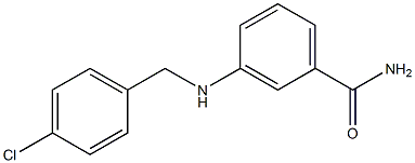 3-{[(4-chlorophenyl)methyl]amino}benzamide Structure