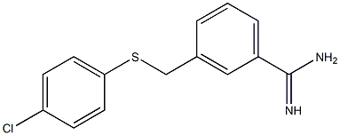 3-{[(4-chlorophenyl)sulfanyl]methyl}benzene-1-carboximidamide,,结构式