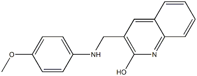 3-{[(4-methoxyphenyl)amino]methyl}quinolin-2-ol Struktur