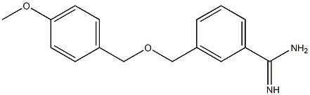 3-{[(4-methoxyphenyl)methoxy]methyl}benzene-1-carboximidamide,,结构式